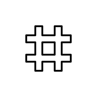 Etiket simgesi logo tasarımı. hashtag işareti ve sembol