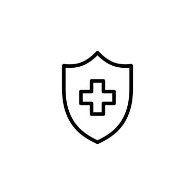 Sağlık sigortası logosu tasarımı. Sigorta sağlık belgesi ve sembolü