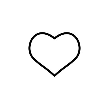 Aşk simgesi logosu tasarımı. Kalp işareti ve sembol. Simge vektörü gibi.