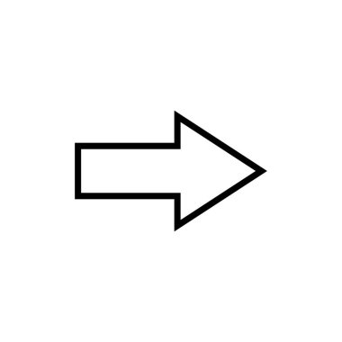 Ok simgesi logosu tasarımı. Web tasarımı için ok işareti ve sembol.