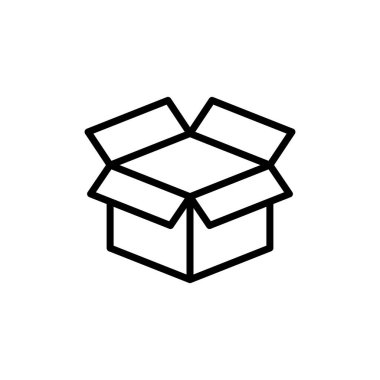 Kutu simgesi logosu tasarımı. kutu işareti ve sembol, paket, paket