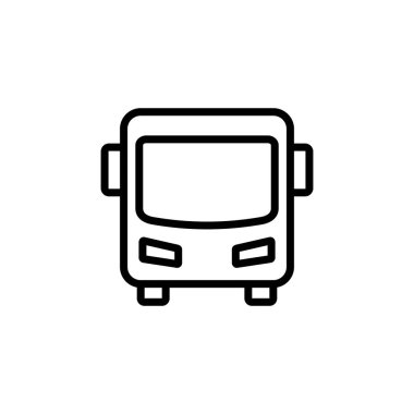Otobüs simgesi logosu tasarımı. otobüs işareti ve sembol