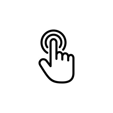 El imleç simgesi logosu tasarımı. İmleç işareti ve sembol. el imleç simgesi clik