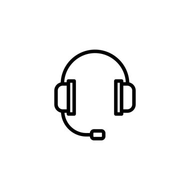 Kulaklık simgesi logosu tasarımı. İmza ve sembol.