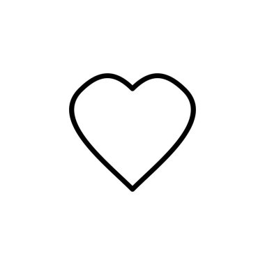 Aşk simgesi logosu tasarımı. Kalp işareti ve sembol. Simge vektörü gibi.