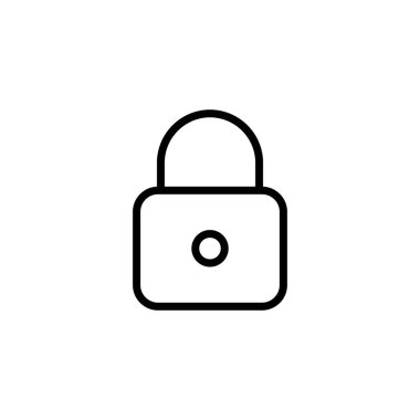 Simge logo tasarımını kilitle. Asma kilit işareti ve sembol. Şifreleme simgesi. Güvenlik sembolü