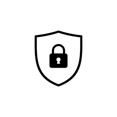Güvenlik simgesi logosu tasarımı. Koruma ikonu. Özel hayat. vpn