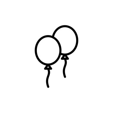 Balon simgesi logosu tasarımı. Parti balonu işareti ve sembolü