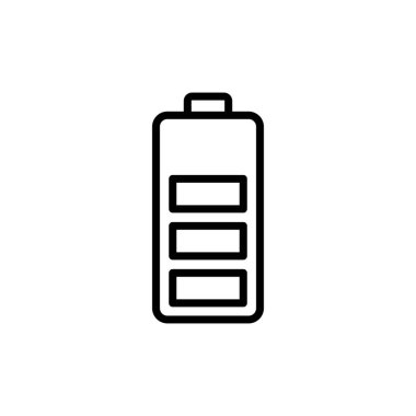 Batarya simgesi logosu tasarımı. Şarj işareti. pil şarj seviyesi