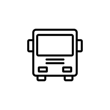 Otobüs simgesi logosu tasarımı. otobüs işareti ve sembol