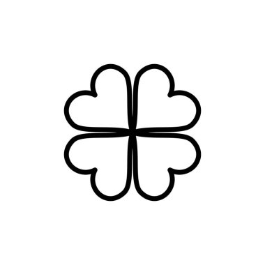 Yonca simgesi logosu tasarımı. Yonca işareti ve sembol. dört yapraklı yonca simgesi.