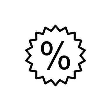 İndirimli simge logosu tasarımı. İndirim etiketi ve sembolü