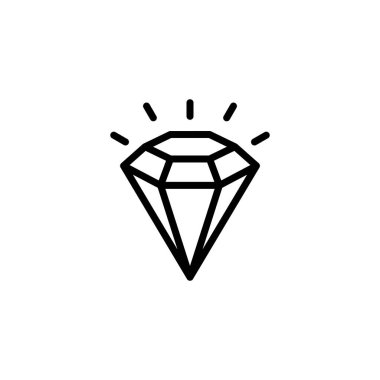 Elmas simgesi logosu tasarımı. Elmas taşları işareti ve sembolü