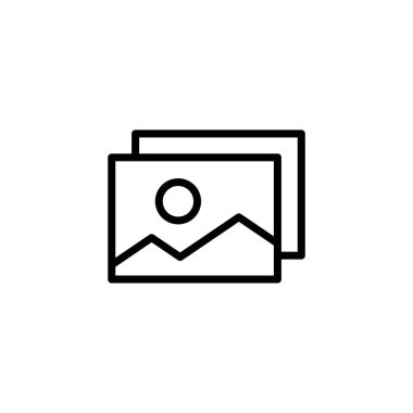 Resim simgesi logosu tasarımı. Fotoğraf galerisi işareti ve sembol. resim simgesi