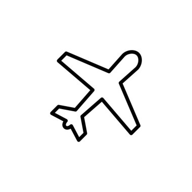 Uçak ikonu logosu tasarımı. Uçak işareti ve sembol. Uçuş taşıma sembolü. Seyahat işareti. uçak.