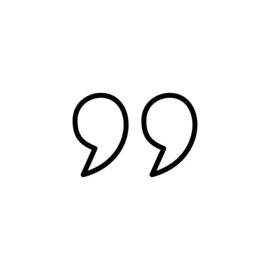 Alıntı simgesi logo tasarımı. Tırnak işareti ve sembol