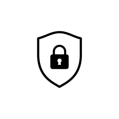 Güvenlik simgesi logosu tasarımı. Koruma ikonu. Özel hayat. vpn