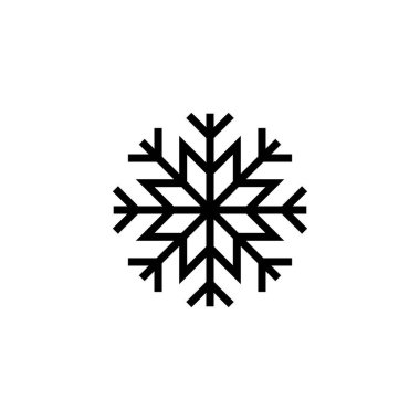 Kar simgesi logosu tasarımı. kar tanesi işareti ve sembol