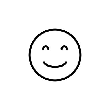 Gülümseme simgesi logosu tasarımı. Gülümseme simgesi. Geribildirim işareti ve sembol