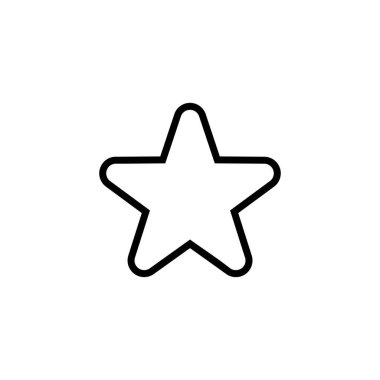Yıldız simgesi logosu tasarımı. Reyting işareti ve sembol. favori yıldız simgesi