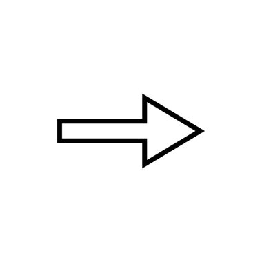 Ok simgesi logosu tasarımı. Web tasarımı için ok işareti ve sembol.