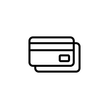 Kredi kartı simgesi logosu tasarımı. Kredi kartı ödeme imzası ve sembolü