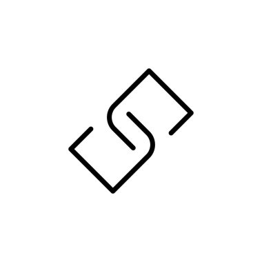 Bağlantı simgesi logosu tasarımı. Hiper bağlantı zinciri işareti ve sembolü