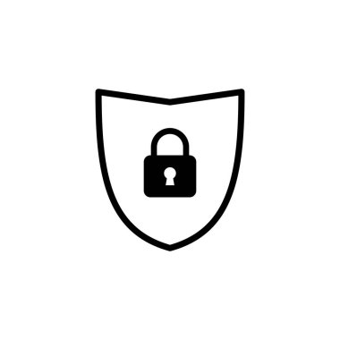 Güvenlik simgesi logosu tasarımı. Koruma ikonu. Özel hayat. vpn