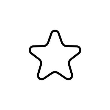 Yıldız simgesi logosu tasarımı. Reyting işareti ve sembol. favori yıldız simgesi