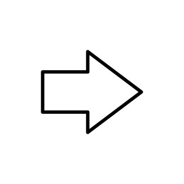 Ok simgesi logosu tasarımı. Web tasarımı için ok işareti ve sembol.