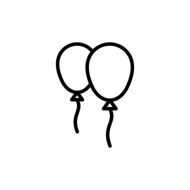 Balloon icon logo design. Party balloon sign and symbol clipart