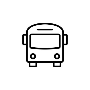 Otobüs simgesi logosu tasarımı. otobüs işareti ve sembol