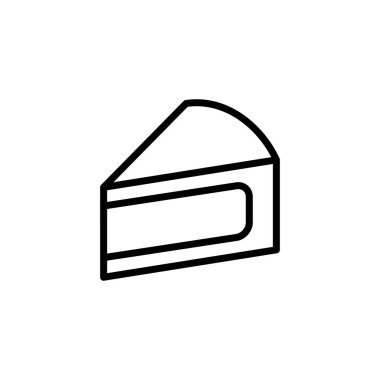 Pasta simgesi logosu tasarımı. Pasta işareti ve sembol. Doğum günü pastası simgesi