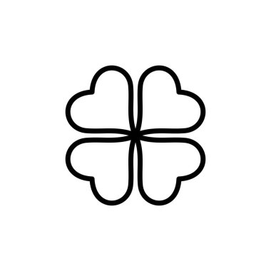 Yonca simgesi logosu tasarımı. Yonca işareti ve sembol. dört yapraklı yonca simgesi.