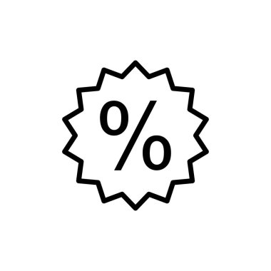 İndirimli simge logosu tasarımı. İndirim etiketi ve sembolü