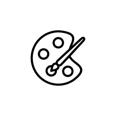 Boya simgesi logosu tasarımı. Boya fırçası işareti ve sembol. boyama silindiri vektörü