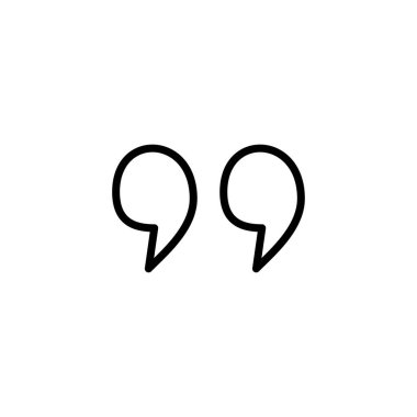 Alıntı simgesi logo tasarımı. Tırnak işareti ve sembol