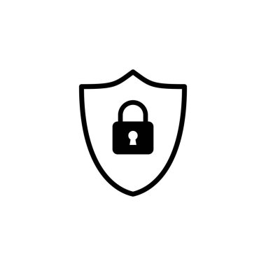 Güvenlik simgesi logosu tasarımı. Koruma ikonu. Özel hayat. vpn