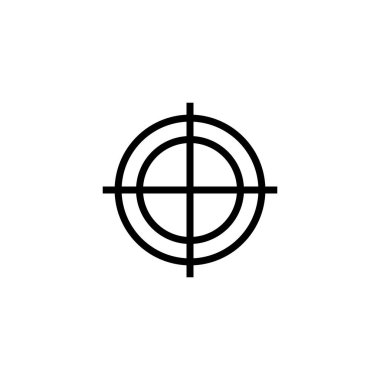 Hedef simge logosu tasarımı. hedef simge vektörü. hedef pazarlama işareti ve sembol