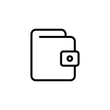 Cüzdan simgesi logosu tasarımı. cüzdan işareti ve sembol