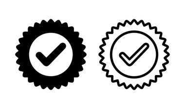 Onaylanmış simge logosu tasarımı. Onaylanmış Madalya Simgesi