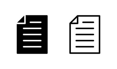 Belge simgesi logo tasarımı. Kağıt ve sembol. Dosya Simgesi