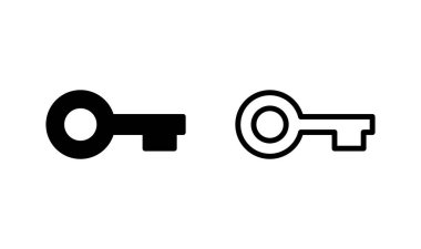 Anahtar simgesi logo tasarımı. Anahtar işareti ve sembol.