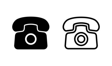 Telefon ikonu logosu tasarımı. telefon işareti ve sembol