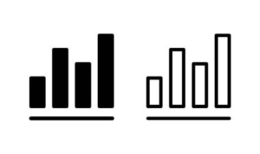Grafik simgesi logosu dizaynı büyüyor. Çizelge ve sembol. diyagram simgesi