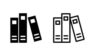 Kütüphane simgesi logosu tasarımı. eğitim işareti ve sembol