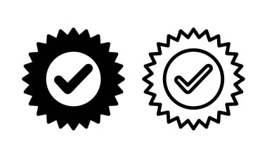 Onaylanmış simge logosu tasarımı. Onaylanmış Madalya Simgesi