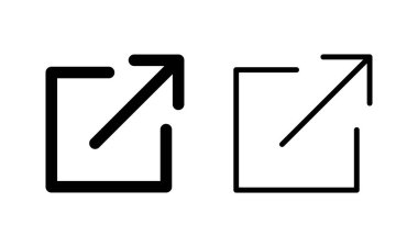 Dış bağlantı simgesi logo tasarımı. bağlantı işareti ve sembol. hiper bağlantı sembolü