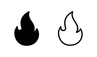 Ateş simgesi logosu tasarımı. ateş işareti ve sembol