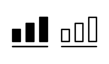 Grafik simgesi logosu dizaynı büyüyor. Çizelge ve sembol. diyagram simgesi